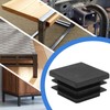 Litoexpe 32 Pack 1-1/4 Inch Square Plastic Plug, Black Tubing