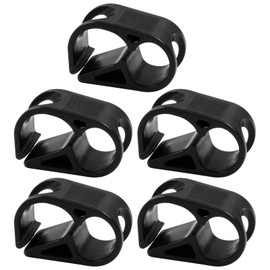 Kyuionty 5 Pcs 1/2" - 5/7" Tube O.D. Plastic Tubing Clamps, Adjustable Tube Clamp Shut Off Hose Clamp, Laboratory Pinch Valve Flow Control Hose Clamp (Black)