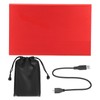 BU KING External Drive 2.5 Inch YD00012 Red Mobile Hard