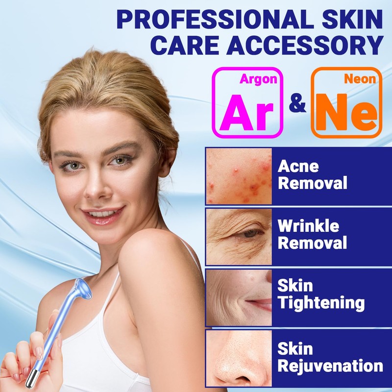 UUPAS Pilzröhre Blauglas-Ersatzaufsatz Hochfrequenz-Gesichtsstäbchen