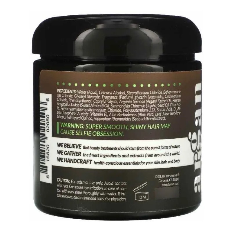 Artnaturals Mascarilla Capilar Con Aceite Argan Y Aloe, 226g