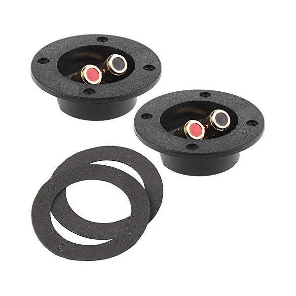 CellCase 2 Pcs 3” Double Binding Round Gold Plate Push