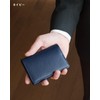 TAVARAT FLAT TAV-019 Business Card Holder, Genuine Leather - Navy