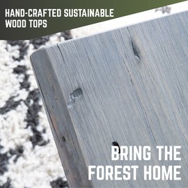 PIPE DECOR Restore Wood for Console Table Top or Bench 48 in. x 16 in. x 1.25 in. Reclaimed Ponderosa Pine Wood in Riverstone Grey