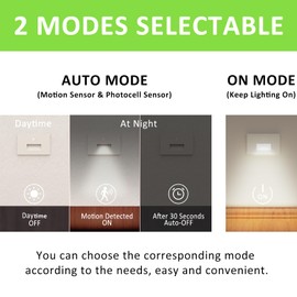 Teekuv 3 Pack LED Stair Lights Motion Sensor Indoor Outdoor, IP65 Waterproof 5CCT 120V LED Step Lights Dimmable with Switch, 2700K/3000K/4000K/5000K/6500K, 3W Hardwired Stairway Lighting, White