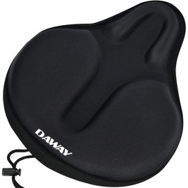 Daway C6 Comfortable Bicycle Saddle Cover with Foam Gel Padding, black