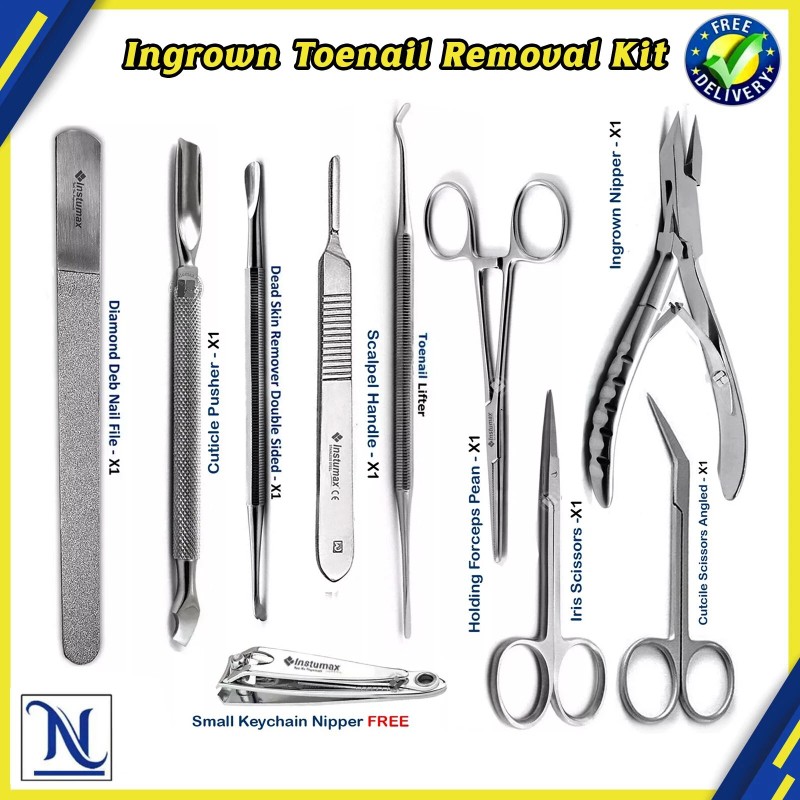 INSTUMAX Pro Ingrown Toenail Kit – Heavy Duty Nipper &