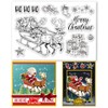 BEUNITONE Merry Christmas Clear Rubber Stamps with Blessing Words for
