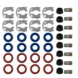 8 Set Fuel Injector Repair O-Rings Seal Filter Gasket Rebuild Kit for GMC Envoy XUV 5.3L 8V 2004-2005 Repl.# 12580681 FJ887 by Acupress