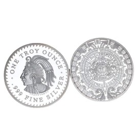 Mexican Chivalric Coin Mexican Mayan 1oz 999 Fine Silver Coin Maya Aztec Calendar Prophecy Culture Christmas Coins Souvenirs