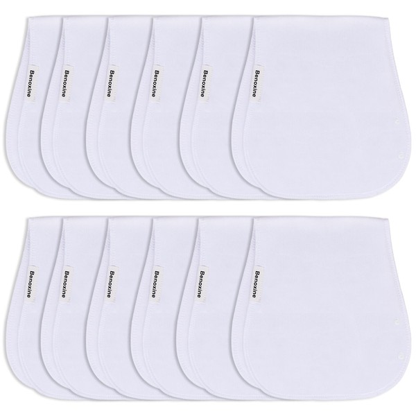 Premium 12-Pack Baby Burp Cloths & Bibs with 2-in-1 Design