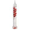 30cm Tall Free Standing Galileo Thermometer with seven red floating