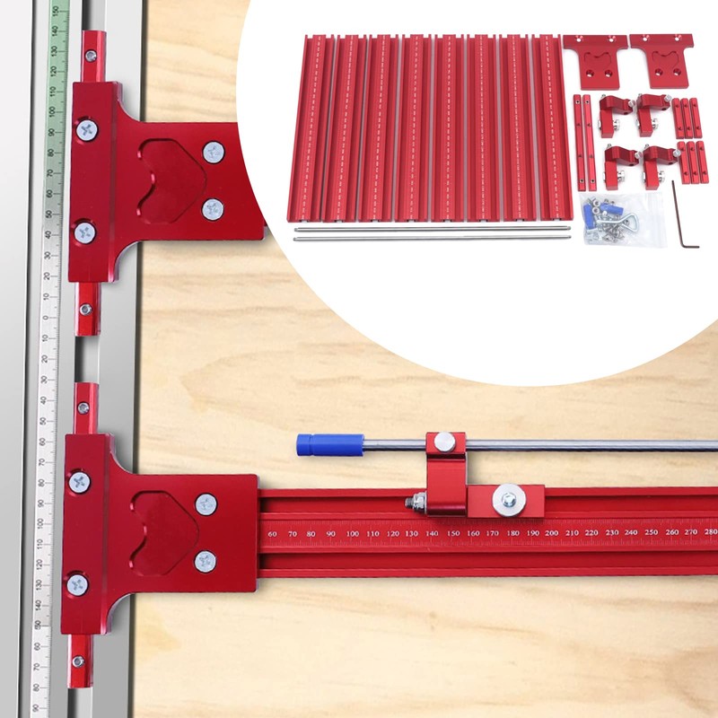 Parallel Rail Guide System, 6061 Aluminum Alloy 47.2In Extension Longest