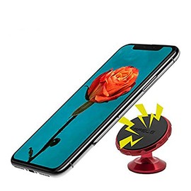 Riloer Universal Magnetic Ball Magnet Car Holder Mount For GPS Smart Phone (Red)