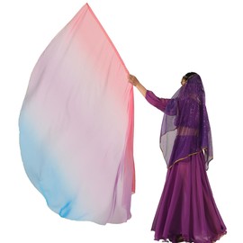 MUNAFIE Worship Flags, Praise Flag, Flags for Dancing (1 Flag + 1 Stick), #9Red&Purple&Blue