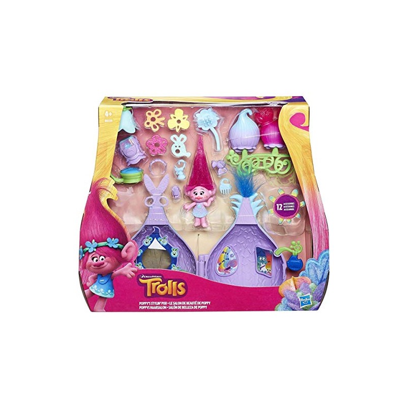 Hasbro Trolls B6559EU5 - Trollstadt Poppys Haarsalon, Spielset
