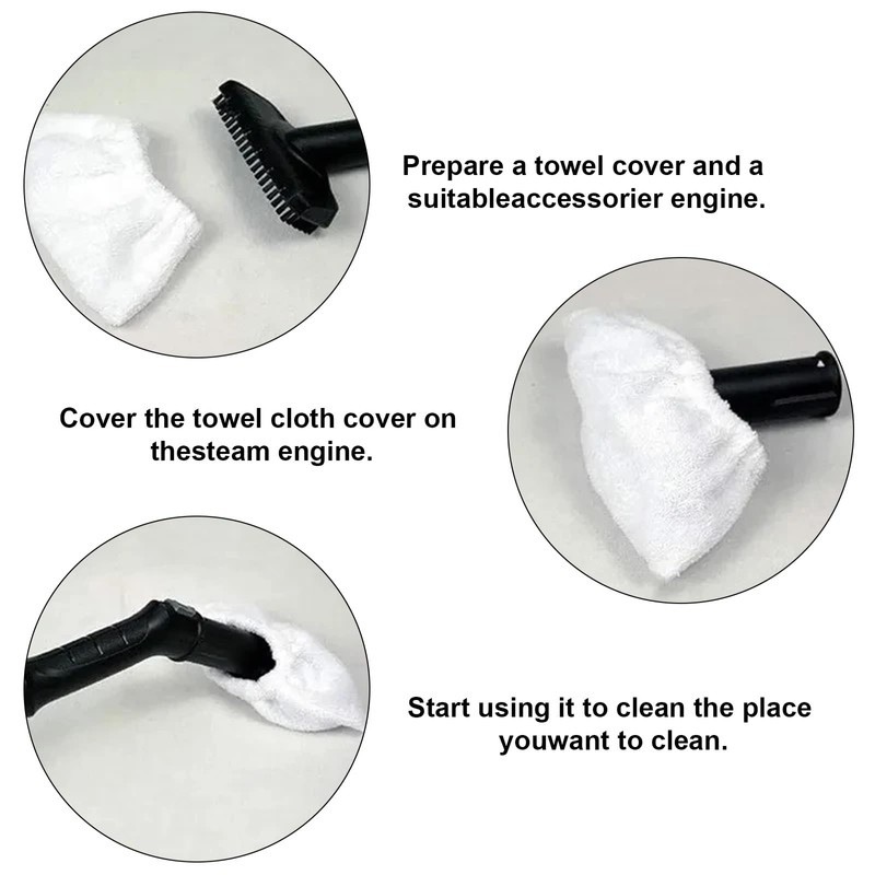 Eagles Steam Mop Replacement Pads (5 Mop Cloth and 5