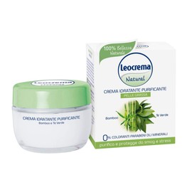 Leocrema Natural Moisturizing Face Cream Purifying 50ml Bamboo and Green Tea