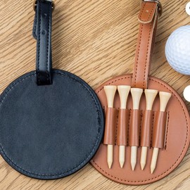 2ndOP ゴルフ ラウンドティーバッグ スポーツ ティーホルダー キャリア ポーチ 収納 ケース (ブラック)