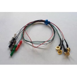 Florida Research Instruments, Inc. EEG Gold Cup Electrodes 18 Inch Wire with 1.5in DIN Plug Assorted Colors 5-pack