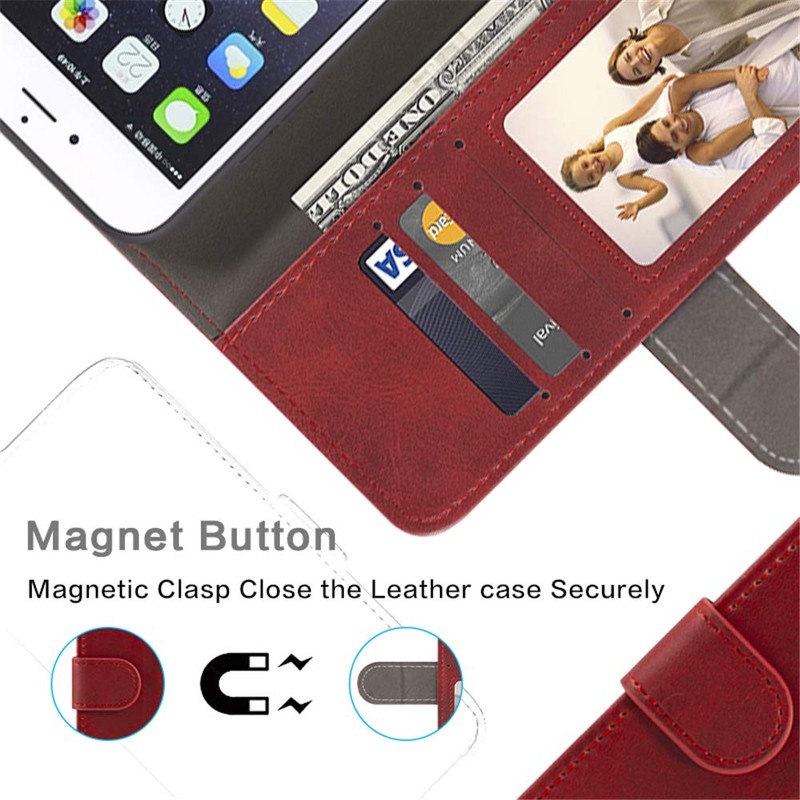 Shantime Stylish Leather Wallet Case Compatible with AGM Glory Pro
