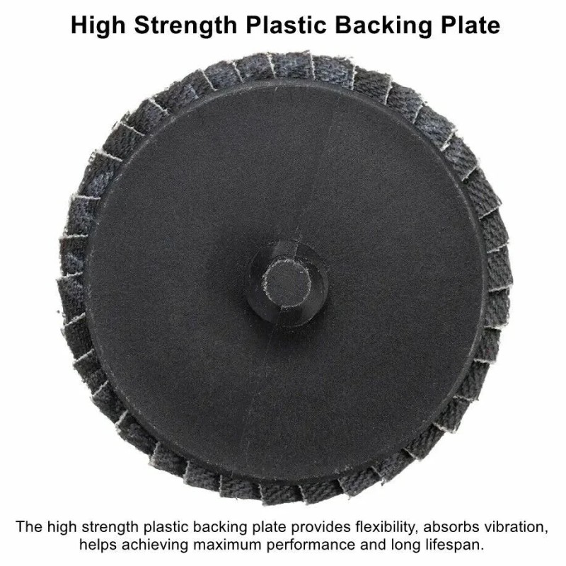 10Pcs 2-Inch Zirconia Roll Lock Die Grinder Drill Flap Disc