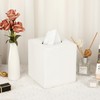 OGANAZI PU Leather Square Facial Tissue Holder Box, Cube Tissue