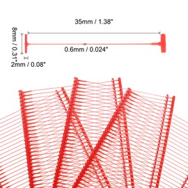 QUARKZMAN 5000 Stück Standard-Tagging-Gerätebefesti65mm Tagging-Barbs Pins PP-Tag für Preisauszeichnungspistole, Kleidungsetikettenbefestifür Kleidungstaschenstoff, Rot