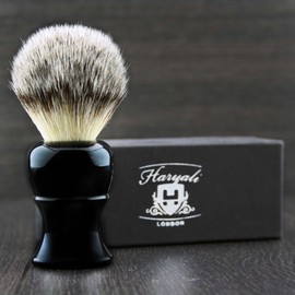 Hand Assembled Synthetic Hair Men's Shaving Brush in High Grade Material Handle. Easy & Long Lasting Hair Brush.