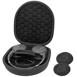 ProCase Estuche Rígida Compatible con Sony WH-CH520/510/500 1000XM5/XM4/XM3/XM2 XB910N/900N CH710N/720N Bose 700 QuietComfort 35 II, Funda Viaje Portátil Antigolpes de Audífono y Cable Cargador -Negro