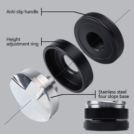 VIA CREMA Coffee Leveler Espresso Distribution Tool Coffee Distributor Espresso Leveler of Coffee Powder in Portafilter Before Tamping (Model 2, 54 mm)