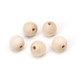 Darice Unfinished Wood Round Beads, 20mm (30pc) – Ideal for Many Craft Projects Including Jewelry, Small Figures, Garland, Rosaries, Dream Catchers and More – Natural Color is Easy to Decorate