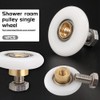 Cosswe 4pcs Shower Door Rollers, 19mm Sliding Shower Doors Wheels