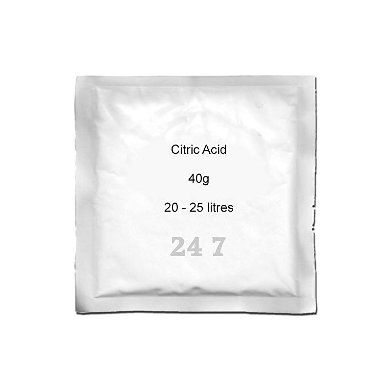 Citric Acid 40g (25L) Sachet - for Homebrew Wine &