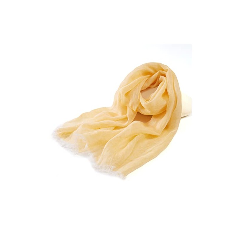 Prettystern Unisex Mottled Plain Long Lightweight Summer Linen Scarf, T33