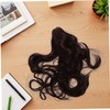 Vaguelly Claw Clip Ponytail Extension Dark Brown Curly Wavy Hair