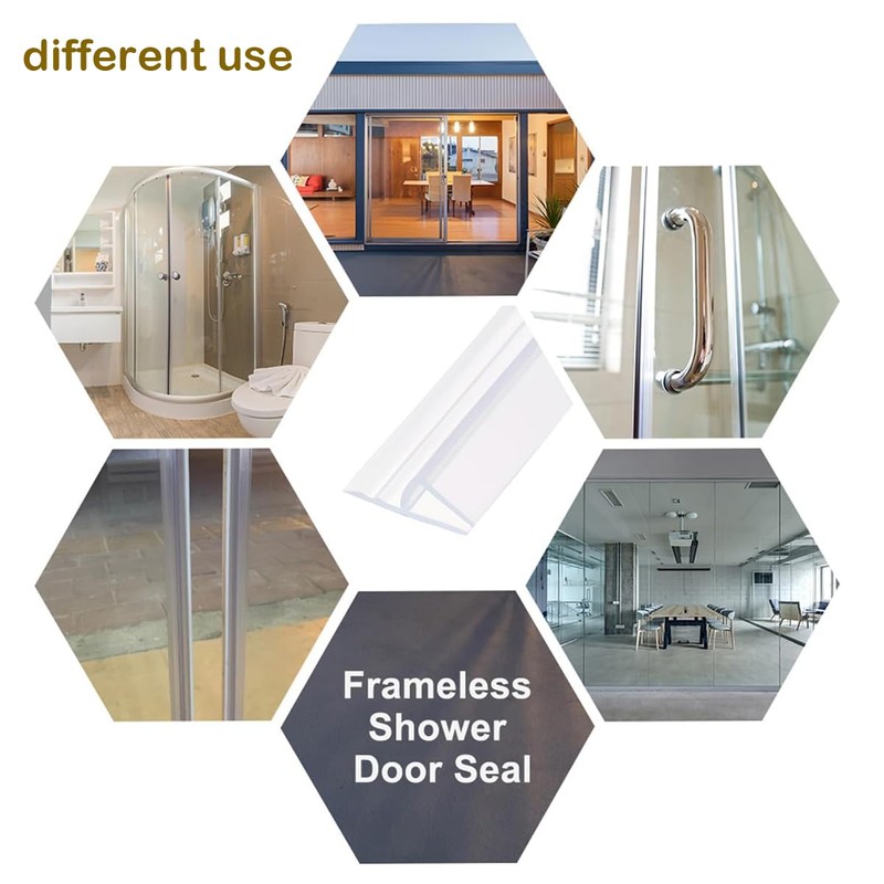 Westspark 2 Meters Bath Shower Screen Seal Strip, Soft Rubber