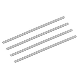 sourcing map 4Pcs M4-0.7x120mm Fully Threaded Rods, Threaded Rods Bar Studs, 304 Stainless Steel Long Thread Screws Hardware for U-Bolts, Anchors, Clamps, Hangers, Silver