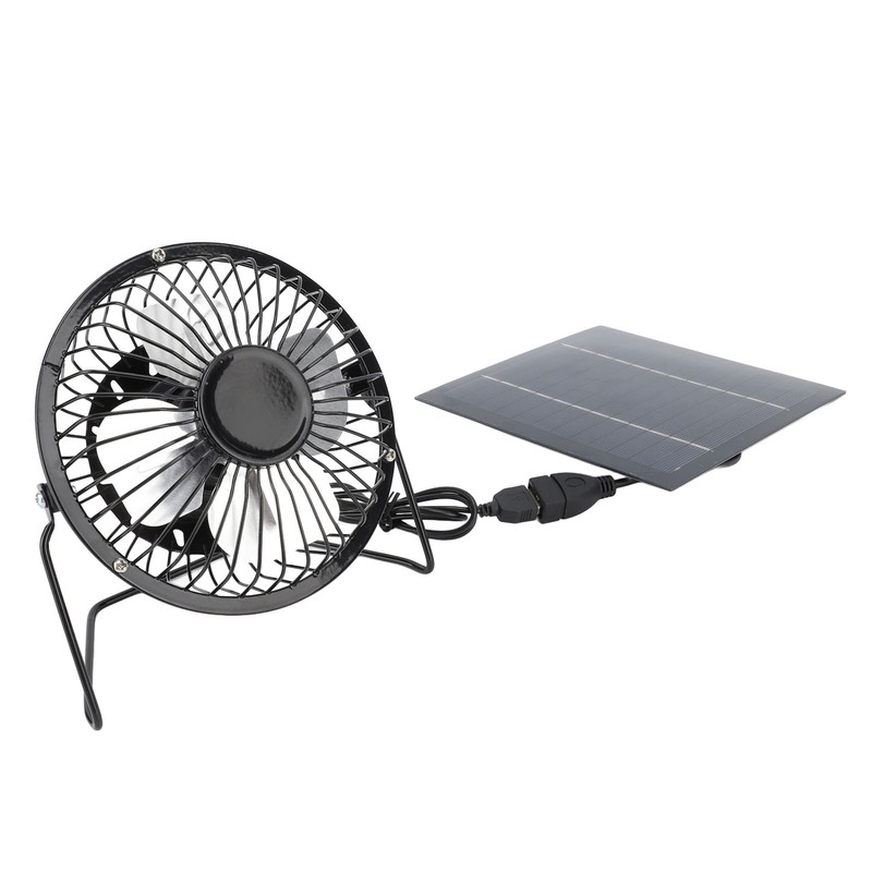 5W Solar Panel Powered Fan for Outdoor Cooling USB Solar