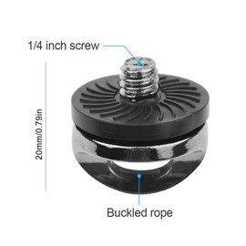 Tokaneit Adapter Screw for Camera Strap, Quick Mounting Screws for Camera Straps, Camera Mounting Screw, Camera Adapter, Connection Screws for Camera Strap 1/4 Inch Pack of 3, black