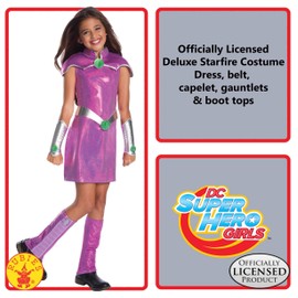 Rubie's Girl's DC Superhero Deluxe Starfire Costume, Small, Multicolor