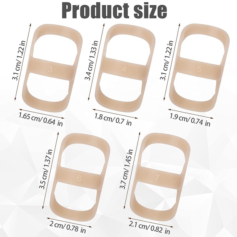 5pcs Oval Finger Splint，Finger fixation splint，Trigger Finger Splints，Waterproof Finger Protectors，Children's