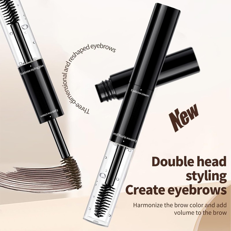 Gel para Cejas de Doble Extremo con Color, Fijador de