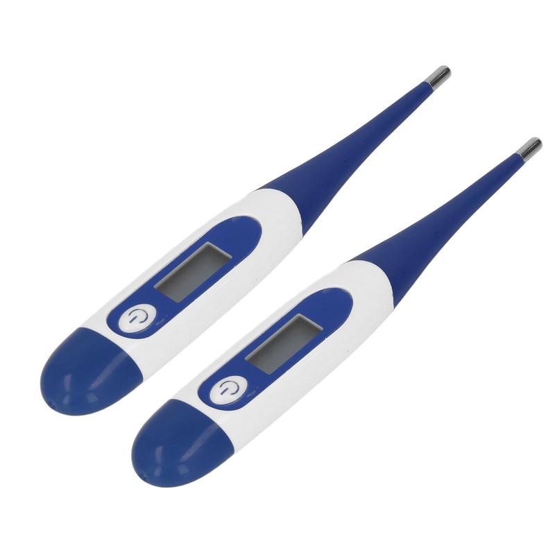 2Pcs Animal Thermometer Plastic Shell Accurate LCD Display Electronic Thermometer
