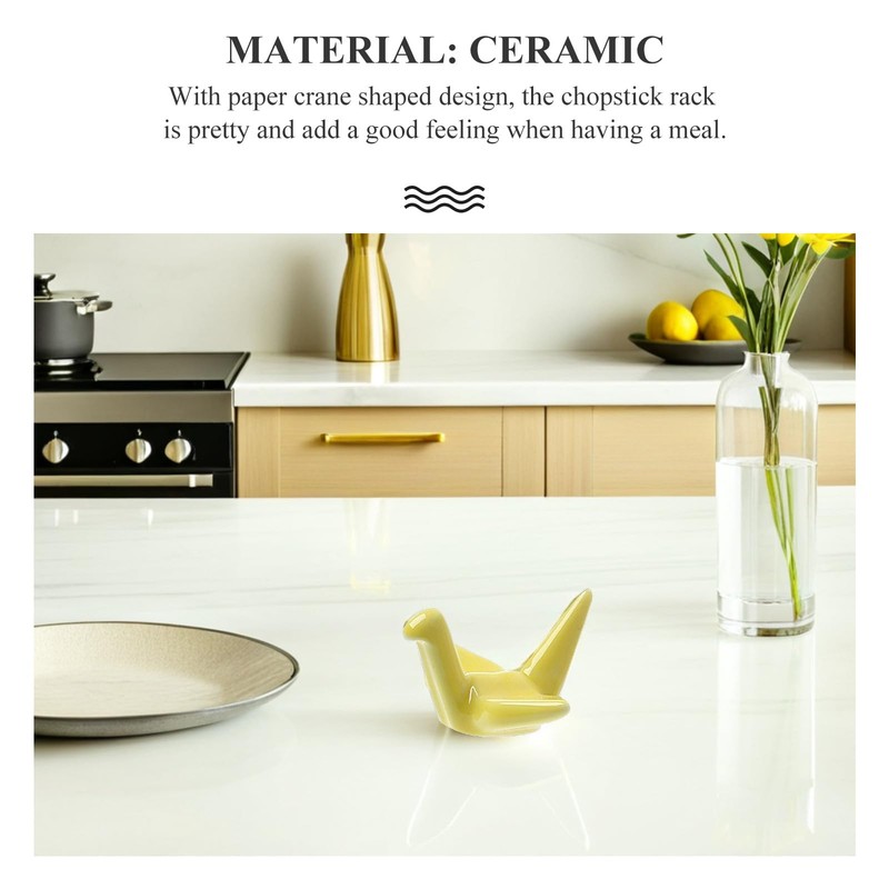 HINTRMENT 6pcs Chopsticks Rack Chopsticks Rest Crane Paper Crane Shaped