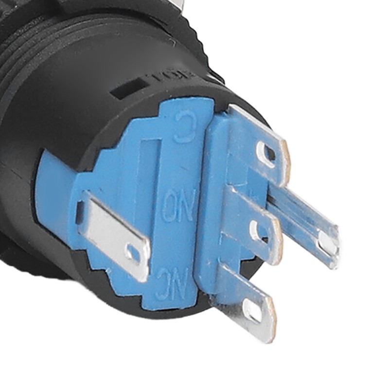 25Pcs Button Switch Mushroom Head Self Locking Push Switches with