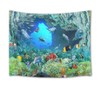 HVEST Dolphin Tapestry Tropical Fish and Coral Reef in Cave
