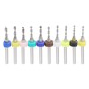 10Pcs Micro Drill Bit Set Cemented Carbide 1.2-2.1mm Printed Circuit