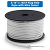 Artilife Flag Pole Rope,5/16" Wire Center Flagpole Rope,Braided Polyester Line