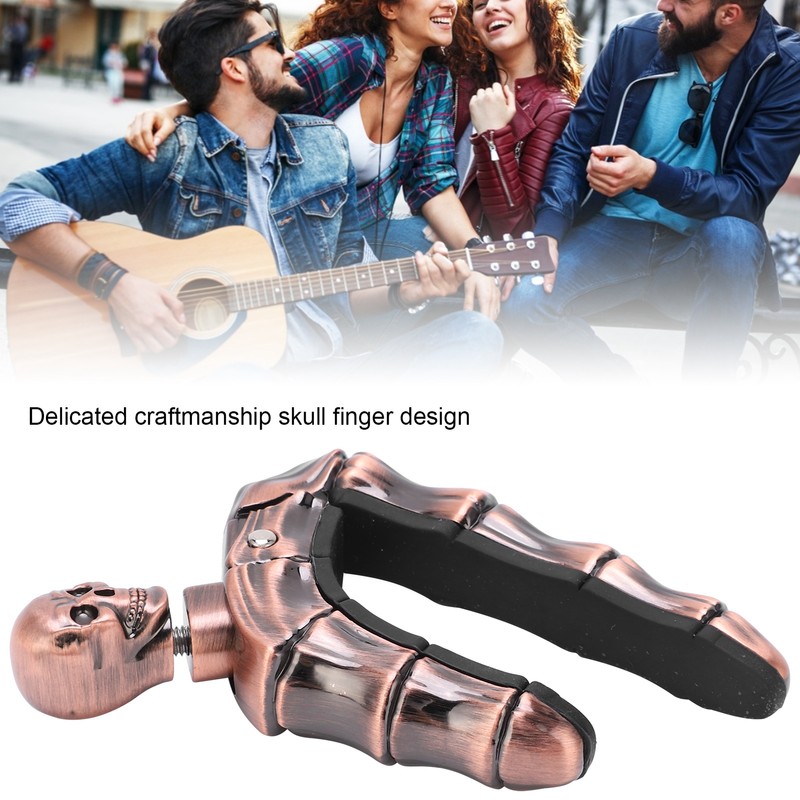Guitar Capo Ballad Zinc Alloy Silicone Diacritics Skull Musical Instrument